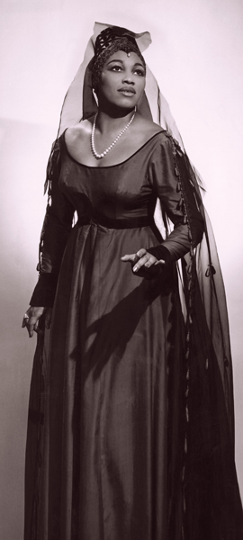 Leontyne Price in costume for her starring role in Il Trovatore.