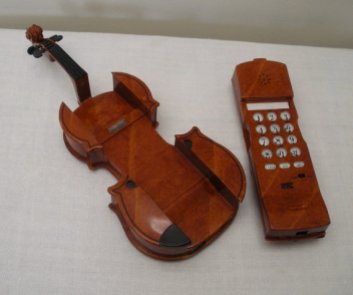 That's no violin--it's a phone!